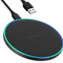 Wireless Charger Compatible with iPhone 17 16 15 14 13 12 11 Pro Max/ Mini/ Plus/ XR/ X/ 8, 15W Max Fast Wireless Charging Pad Mat for Samsung Galaxy S23/ S22/ S21/ S20/ S10, Galaxy Buds