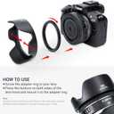 Lens Hood for Canon RF 28mm F 2.8 STM, Reversible Lens Shade Replace Canon EW-55 Lens Hood, Compatible with 55mm Filters and 55mm Lens Cap