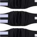 CuteBone Dog Diapers Male Washable Belly Band for Male Dogs Wraps Black 3pcs a Pack DM44L (L(17"-21"))