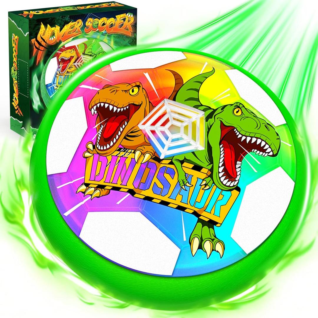 Dinosaur Toys for Boys Glowing Hover Soccer Ball,Light Up Hover Ball for 3 4 5 6 7 8 9 10 11 12 year old Boy,Indoor Outdoor Kids Toys,Air Floating Soccer Toy,Fun Christmas Birthday Gift for Boy 312