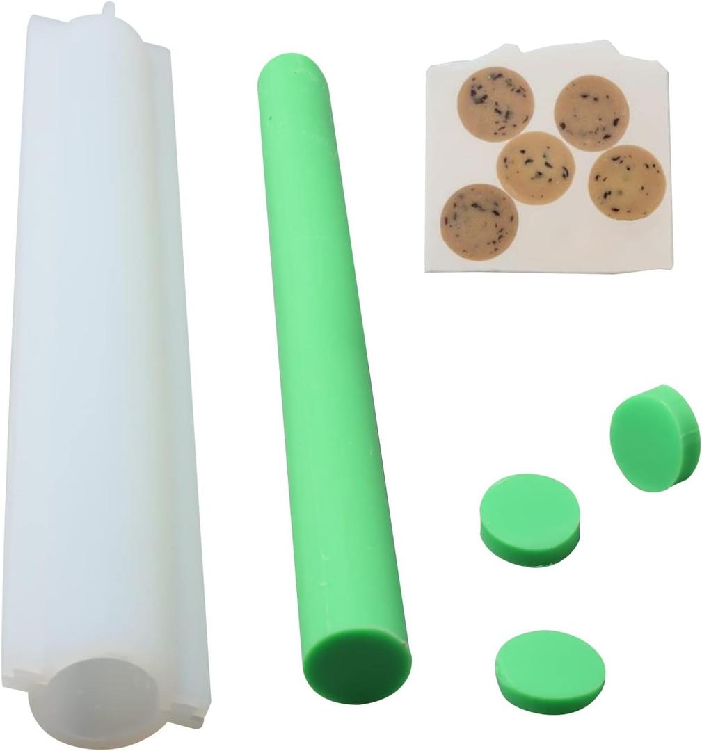 BOOWAN NICOLE Round Silicone Column Embed Molds for Soap Making, Tube Mould for Resin Unique Shapes Soap Making Supplies (T0012)