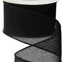 Black Burlap Ribbon for Crafting — 3 Inch x 10 Yards Burlap Wired Ribbon for Christmas Home Decor Gift Wrapping DIY Crafts Wedding Bow Making Wreath