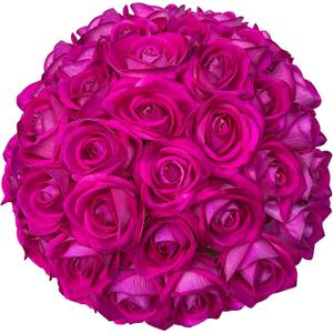 FagusHome 30 Pcs Silk Rose Artificial Flowers Roses Bulk Bouquet Fake Flowers Rose Heads with Stems for Home Wedding Decor (Purple)