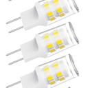 [Pack of 4] G8 Led Bulb, 3W Equivalent 20W-25W Halogen Bulb, G8 GY8.6 Bi-pin Base, T4 120V Puck Light Bulb for Replacement Microwave Light Bulbs, Under Counter Kitchen Lighting, Daylight White 6000K