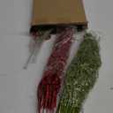 Tigeen 48 Pcs Christmas Tree Picks Decorations 17'' 12'' Red Green Christmas Tree Topper Artificial Glitter Curly Berry Stems Fake Candy Picks Ornaments Branches for Xmas Home Craft Vase Filler Decor