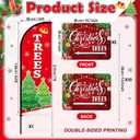 Christmas Tree Feather Flag 7 ft Christmas Swooper Flag Banner with Pole Set 5 Pcs Xmas Double-sided Yard Store Signs 16 x 12 Inch Waterproof Corrugated Plastic Reusable for Outdoor Business