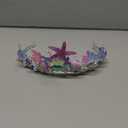 YARIEW Mermaid Crown Mermaid Birthday Decorations Mermaid Costume Mermaid Tail Starfish Fish Scales Seashell Hair Accessories Wide Mermaid Headband Mermaid Birthday Party Gifts Purple