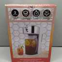 HomeCraft 3-Quart White Stainless Steel Caf' Iced Tea And Iced Coffee Brewing System, 12 Cups, Strength Selector & Infuser Chamber, Perfect For Lattes, Lemonade, Flavored Water, Large Pitcher