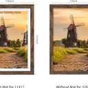 12x18 Picture Frame Set of 5, Rustic Brown Poster Frame, Display Pictures 11 x 17 with Mat or 12 x 18 Without Mat for Horizontal or Vertical Wall Mounting, Wall Gallery Frame