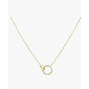 Heart Plated Minimalist Layered Necklace for Women, Adjustable 16-18" Chain, Eternity Circle Necklace with Interlocking Pendant, Gold Layered Necklace