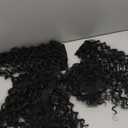 Clip in Hair Extensions, FLUFYMOOZ 4PC 100 Pure Protein Silk Hair Extensions Long Soft Natural Hairpiece 16 Inch Curly Hair Extension for Women (Black)