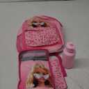 Barbie Backpack 4 Piece Set | Girls School Bag Set | Girls Backpack Lunch Bag Water Bottle and Pencil Case | One Size Pink