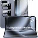 For Google Pixel 10 Pro Fold Screen Protector Tempered Glass with Camera Lens,Bubble-Free Protective Film,High Transparency, Case Friendly,2+2+2pack