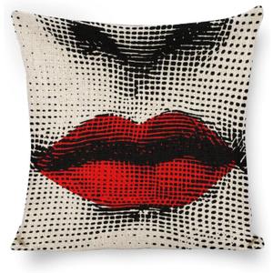 Lina Cavalieri Artificial Linen Throw Pillow Case, Decorative Cushion Cover Square Art Personalized Eye,Only Includes Pillowcase,18"x18"(45X45cm), A2