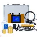 Water Leak Detector, Underground Water Pipe Leakage Monitor with Digital Display & Earphone & Carrying Case for Water Leakage Detection Construction Pipelines (US Plug)