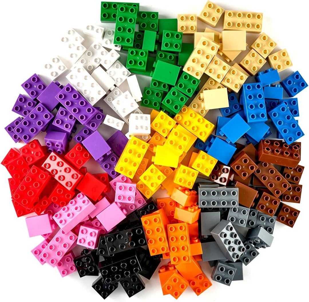 Best Blocks Big Blocks Set, Large Building Blocks for Ages 3 and Up, 100% Compatible with All Major Brands, Classic Colors, 204 Pieces