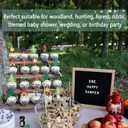 Wooden Cupcake Stand - 4 Tier Cupcake Display Stand, Rustic Tiered Display Stand, Tool Free Installation Cupcake Stand for Baby Shower Decorations Birthday Party Supplies