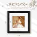 6x6 Picture Frame Sef of 10, Display Pictures 4x4 with Mat or 6 x 6 without Mat, Square Photo Frame Collage for Wall Gallery Decor, Hanging or Tabletop Display, Black