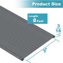 Garage Door Weather Seal - Bottom Seal Bead Type - Grey Vinyl (8')