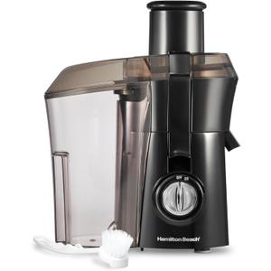 Hamilton Beach Juicer Machine, Big Mouth 3 Feed Chute for Whole Fruits and Vegetables, Easy to Clean, Centrifugal Extractor, Vegetable & Fruit Juicer, BPA Free, 800W Motor, Black