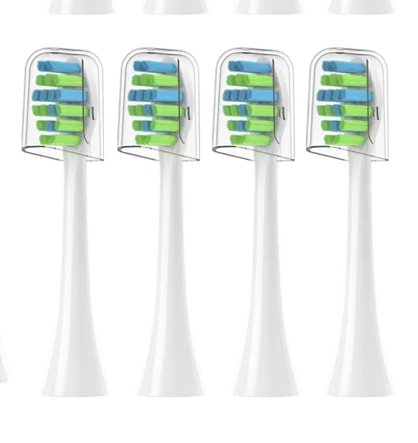 4 Pack Toothbrush Replacement Heads Compatible with 7AM2M AM100/AM105/AM110 Electric Toothbrush, Soft Brush Bristles, White