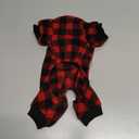 Pet Christmas Pajamas Red Black Buffalo Plaid Jumpsuit Dog Cat Soft Winter Clothes Puppy Doggie Checkered Sweater S