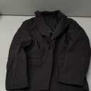 rrhss Girls Solid Color Lapel Suit Coat Button Down Long Seelve Blazer Jacket (9-10 Years, Black)