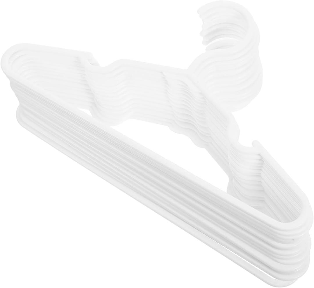 STOBAZA Baby Hangers for Nursery 50pcs Plastic Hangers No Marking Windproof for Newborn and Toddler Clothing