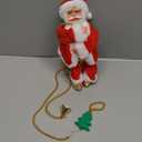Gfilay Upgraded Climbing Santa Claus on Rope, Animated Electric Musical Christmas Ornament with 3 Modes, Secure Tree Hook & Reinforced White PVC Case, Heartwarming Holiday Decoration Gift