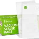 Vacuum Sealer Bags, 30 Reusable Vacuum Sealer Bags for Food, BPA-Free, Meal Prep and Sous Vide Cooking,Works for Handheld Sealer and Vac Sealer Machine with External Vacuum Systems