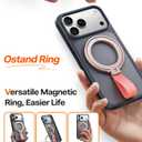 TORRAS 2025 Upgrade (Gen 6.0) Magnetic Phone Grip Holder Kickstand with Braided Strap, Fit for MagSafe Ring Removable, for iPhone 17 16,15, 14, 13 12 Pro/Max Samsung, Google (Rose Gold), Ostand Ring