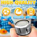 4Pcs Bathroom Faucet Aerator Replacement - 15"/16" 24mm Kitchen Bathroom Sink Attachment High Flow Aerator for Sink Faucet Aerators M24 Male Thread