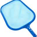 Pool Skimmer - Pool Net, Pool Skimmer Net with Solid Plastic Frame, Skimmer Net with Fine Mesh Net, Pool Nets for Cleaning Leaf of Swimming Pools, Spas, Hot Tubs and Fountains (Dark Bule)
