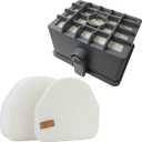 JJSS NV480 HEPA Filter Kit for Shark Rotator NV450 NV451 / Rocket NV472 NV480 NV481 NV482 NV484 Professional Upright Vacuum, Part # XHF480 & XHF450 (Tall Size 2.75")