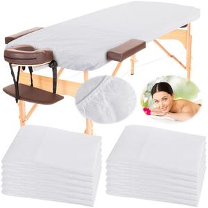 100 Pcs Disposable Massage Table Sheets 39" x 83" Disposable Bed Sheets Non Woven Fabric Bed Cover Breathable for Massage Spa Beauty Tattoos(White)