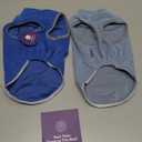 cyeollo 2 Pack Fleece Dog Sweater Pullover Dog Sweatshirt Reflective Lightweight Sweaters Pet Clothes for Small Dogs Boy Pet Apparel Blue, Mist Blue, S