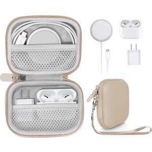 CaseSack All-in-One Case for iPhone MagSafe Charger & Battery Pack, Storage for Accessories/Power Adapter/Charge Cable/Docks, Compatible with AirPods 4/ Pro 3/2/ 1 (Gold)