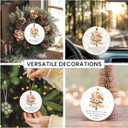 4 x Retirement Gifts for Woman - 2025 Thank You Ornament, Inspirational Hanging Decor, Ceramic Ornaments for Christmas Decorations, Thoughtful Appreciation Gifts for Coworkers, Friends, Teachers