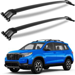 Roof Rack Cross Bars Compatible with Honda Passport 2019-2025 with Raised Rails Aluminum Roof Rails Crossbars Cargo Bars Canoe Snowboard Rooftop Cargo Carrier Luggage