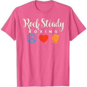 Peace Love Rock Steady Boxing Parkinson's T-Shirt L