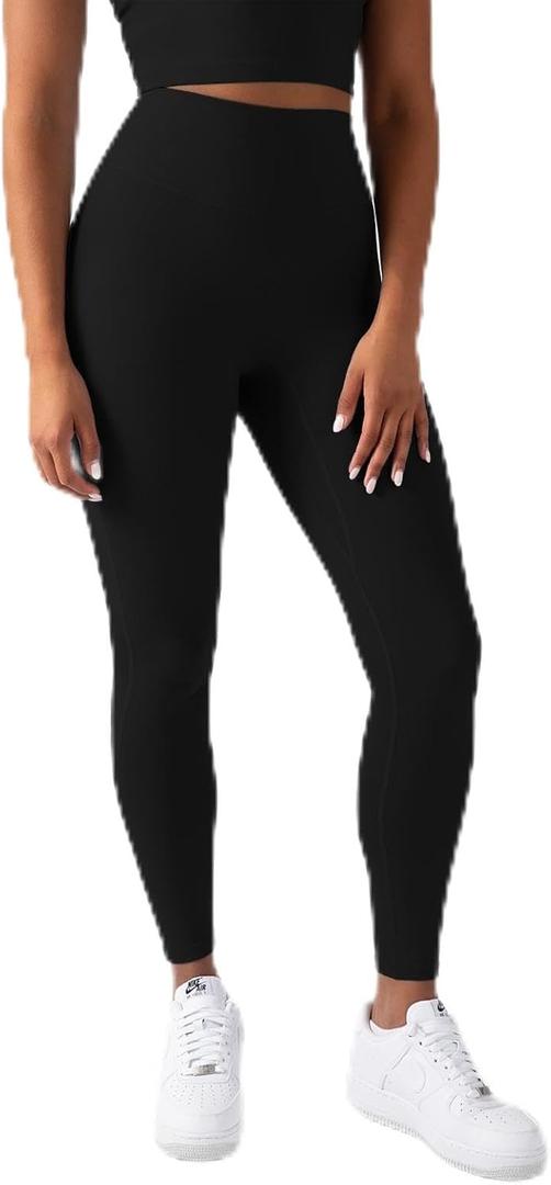 YITTY Active Women's Ultraluxe Kick Flare High Waist Legging, Athleisure, 4-Way-Stretch, Iconic Black, M, Petite | 28" Inseam