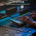 wegear Mechanical Gaming Keyboard with Blue Switch, 104-Key Full Size RGB Backlit Wired Keyboard11 Modes, Anti-Ghosting, Double-Shot ABS Keycaps, Lighted Computer Key-Board for PC Windows-Black