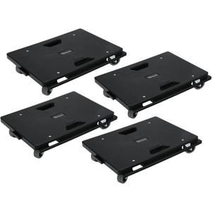 4 Pack Furniture Dolly Upgraded Dollies Connectable with 4 Wheels Small Flat Dolly Cart with 500 LBS Capacity for Heavy Appliance, Black