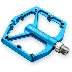 ROCKBROS Mountain Bike Pedals MTB Pedals Bicycle Flat Pedals Aluminum 9/16" Sealed Bearing Lightweight Platform for Road Mountain BMX MTB Bike