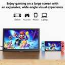 17.3inch Portable Monitor for Laptop FHD 1920x1080P 60HZ with Speaker HDMI USB-C Extent PC Monitor Compatible with Computer Xbox Switch mini PC PS4/5 Mac