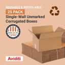 BOX USA Shipping Boxes Medium 12"L x 8"W x 6"H 25-Pack - Corrugated Cardboard Box for Moving, Mailing, Packing, Packaging and Storage