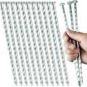 10 Inch Heavy Duty Landscape Stakes, 20 Pack Galvanized Spiral Artificial Turf Nails for Paver Edging, Weed Barriers, Lawn