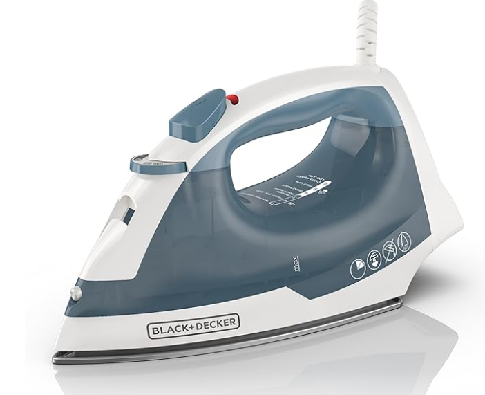 BLACK+DECKER Easy Steam Compact Iron, IR40V, Nonstick Plate, SmartSteam, Anti-Drip, Auto Shutoff & Light ‘N Easy Compact Steam Iron, IR1020S, Stainless Steel Soleplate, Spray Mist