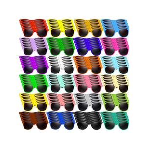 144 Pack 24 Color Neon Sunglasses Party Favors Bulk,80’s Retro Style Perfect Colorful Novelty Sun glasses Set for Birthday Party Supplies,Beach,Pool Party Favors,Goody Bag Favors for Kids Adults