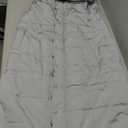 Grlasen Women's Long Quilted Puffer Vest Sleeveless Hooded Button Down Padded Coats Jacket Outerwear with Pockets (Large, White)